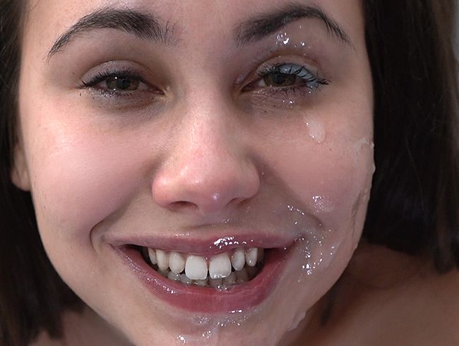 „Spermatränen!“ Heftiger 3-Loch Quickie mit Monster Sperma-Ladung!